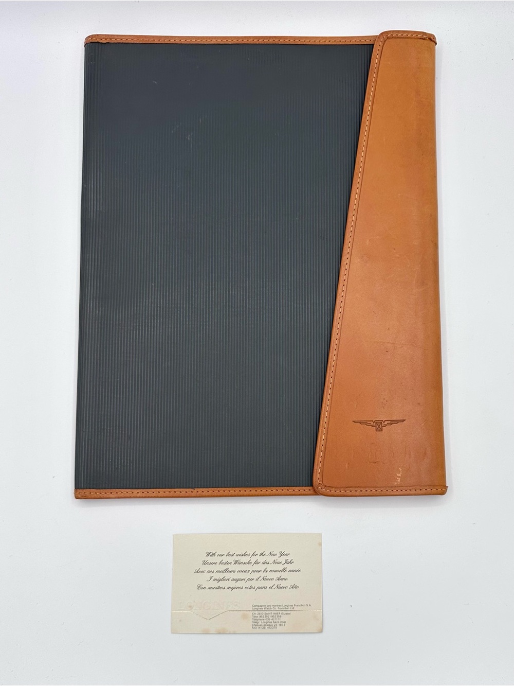 Longines Leather Folder Portfolio Document Organizer